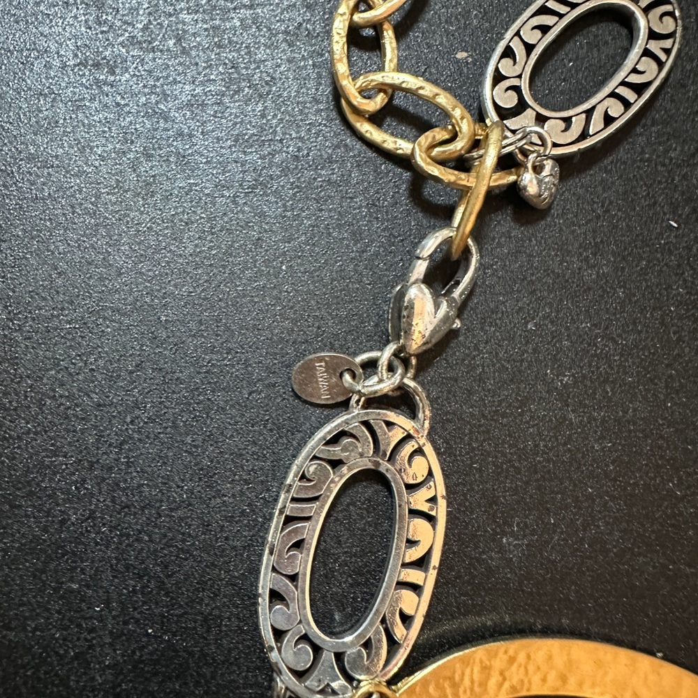 Chico's Gold and Silver Oval Link Bracelet